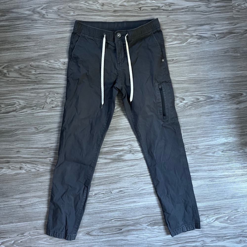 Vuori Ripstop Climber Pants Mens Small Charcoal Grey VW401 Drawstring Jogger